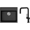 حوض المطبخ + الخلاط Hansgrohe S520-F510, Black Graphite (43359670)