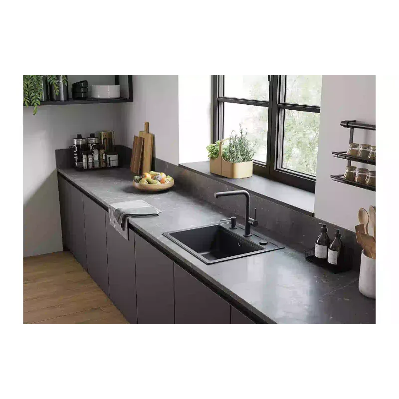 حوض المطبخ + الخلاط Hansgrohe S520-F510, Black Graphite (43359670)