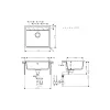 حوض المطبخ + الخلاط Hansgrohe S520-F510, Black Graphite (43359670)