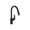 حوض المطبخ + الخلاط Hansgrohe S520-F480, Black Graphite (43358670)