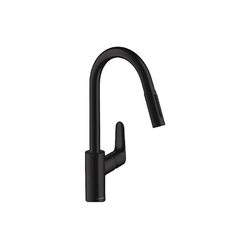 حوض المطبخ + الخلاط Hansgrohe S520-F480, Black Graphite (43358670)