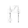 حوض المطبخ + الخلاط Hansgrohe S520-F480, Black Graphite (43358670)