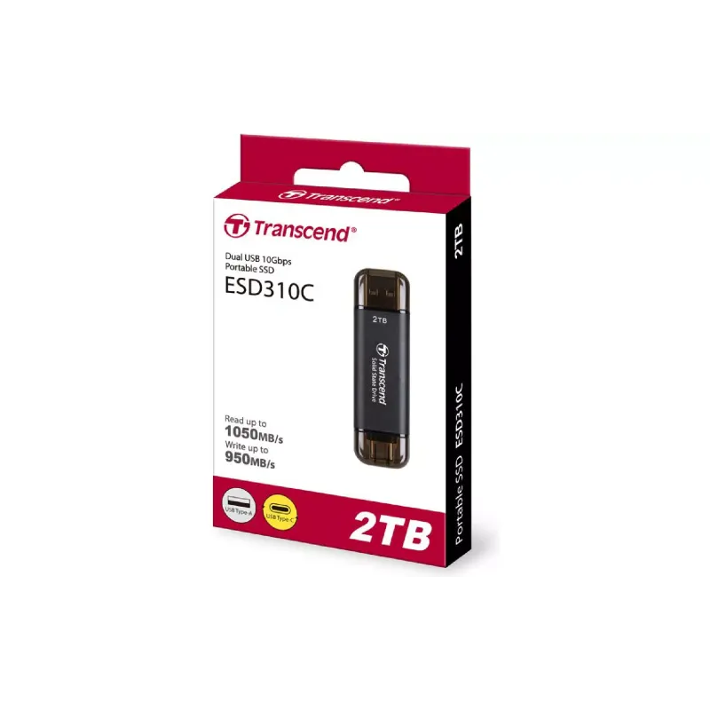 Накопичувач USB Transcend (TS2TESD310C), Black