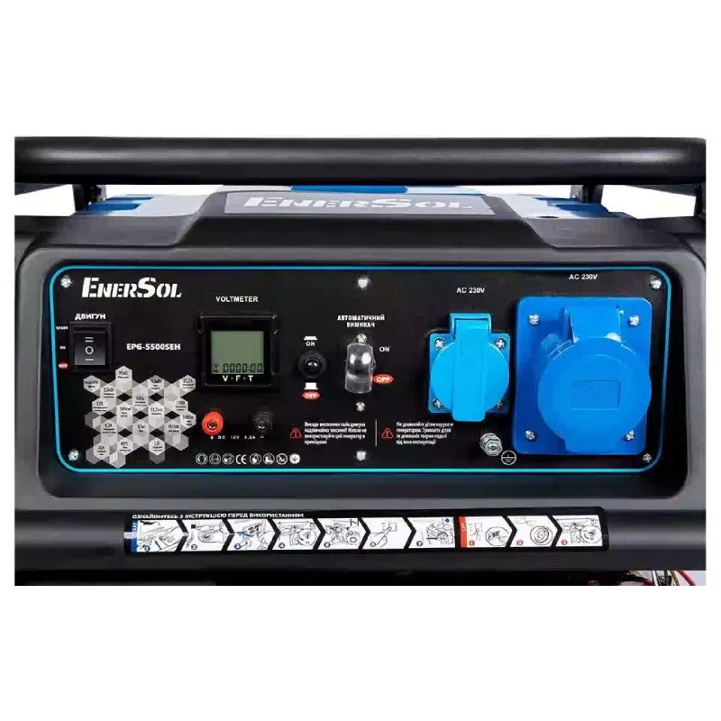 Генератор бензиновый EnerSol, 5.5 кВт, 1 фаза, электростартер (EPG-5500SEH)