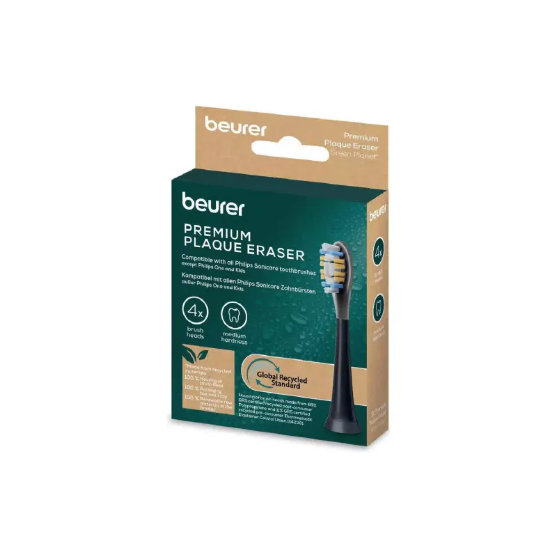 Cabezal de cepillo de dientes Beurer Premium Plaque Eraser, Black (SC_30/50_PPE_4)
