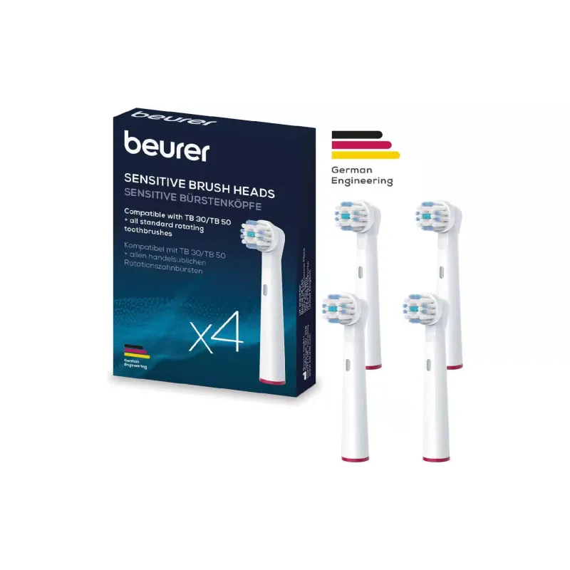 Cabezal de cepillo de dientes Beurer Sensitive, White (TB_15/30/50_S_4)