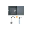 حوض المطبخ + صنبور + موزع Adamant Horizon, Grey (1824296901504)