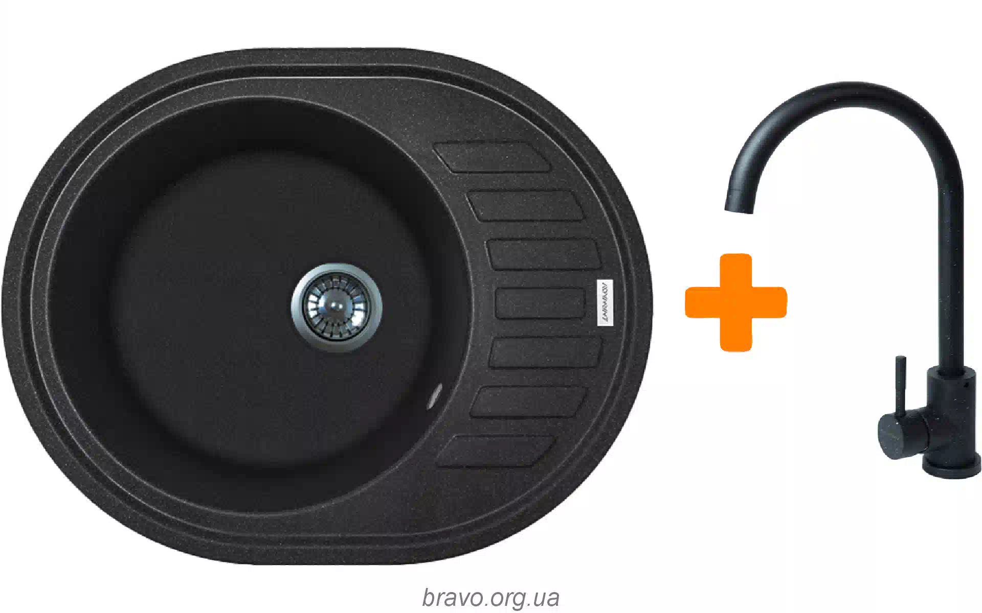 Kitchen sink + mixer Adamant Ovum (1824296910403), Black Kitchen sink + mixer Adamant Ovum (1824296910403), Black