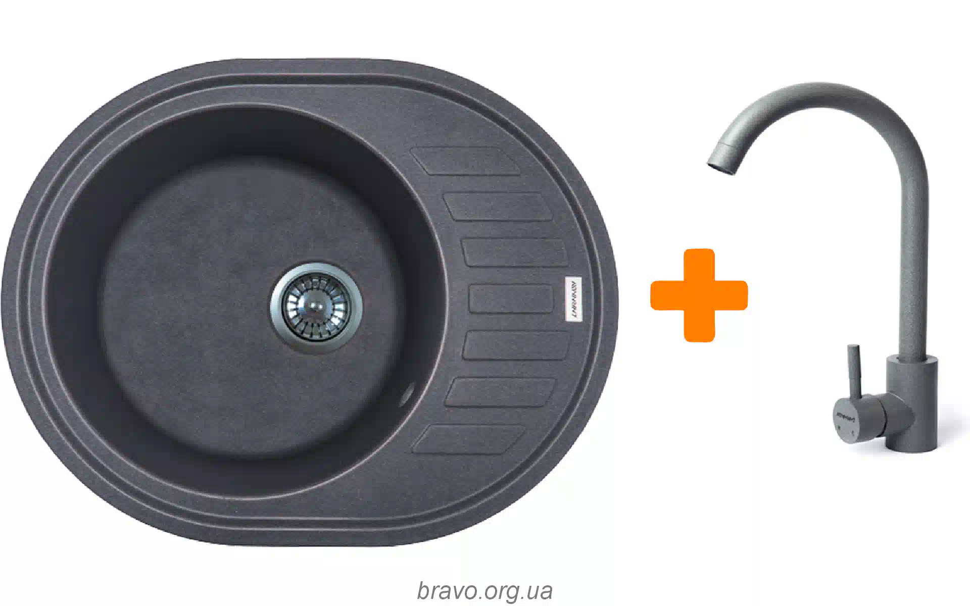 Kitchen sink + mixer Adamant Ovum (1824296910404), Grey Kitchen sink + mixer Adamant Ovum (1824296910404), Grey