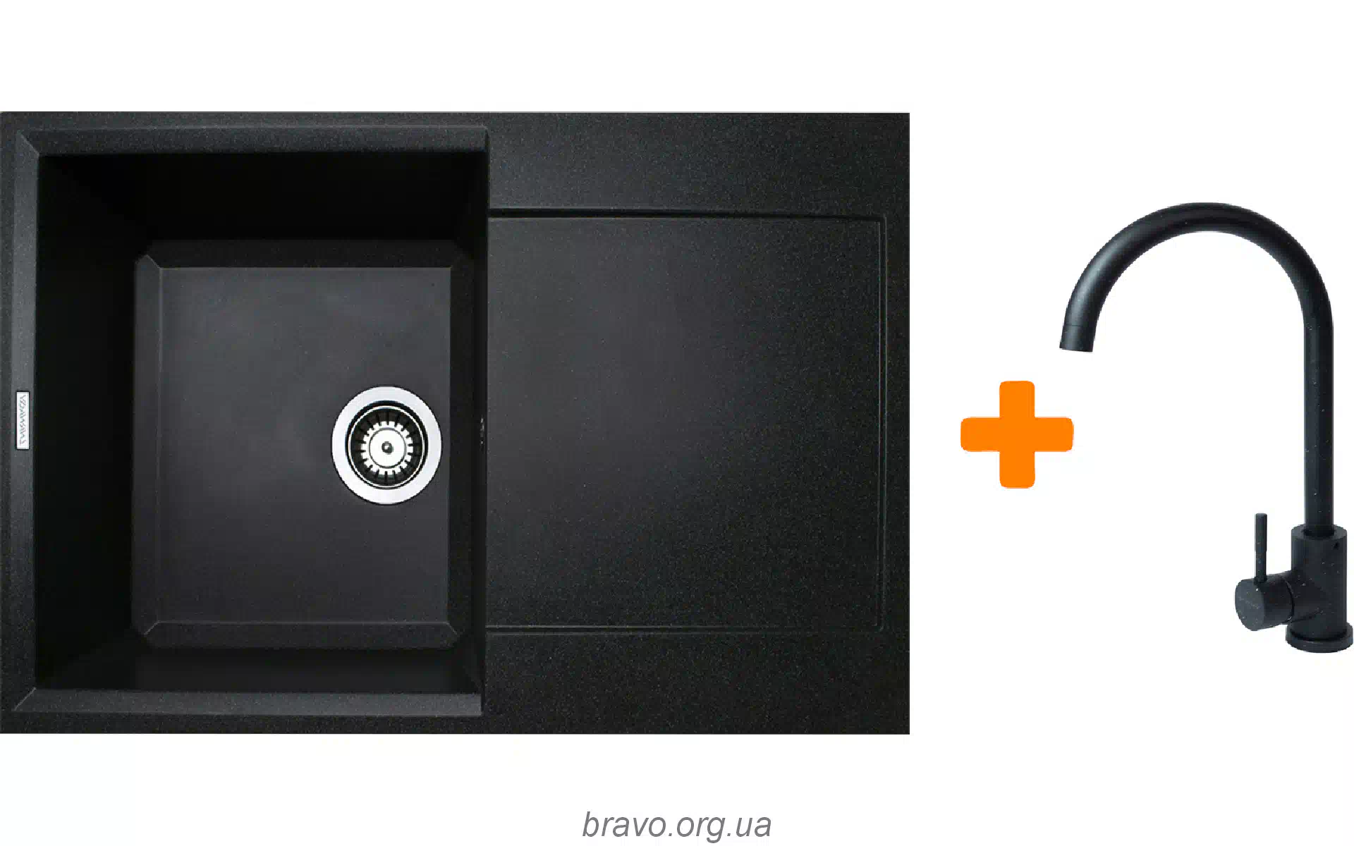 Konyhai mosogató + csaptelep Adamant Horizon, Black (1824296911503) Konyhai mosogató + csaptelep Adamant Horizon, Black (1824296911503)