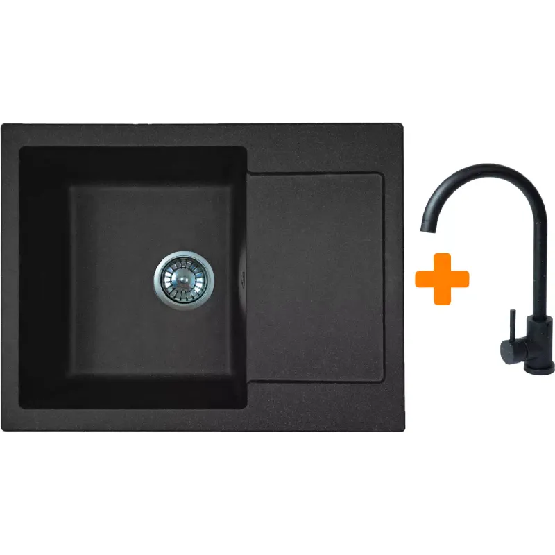 Kuhinjsko korito + mešalnik Adamant Minimal, Black (1824296912303)