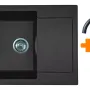 Кухонна мийка + змішувач Adamant Minimal (1824296912303), врізна, Black