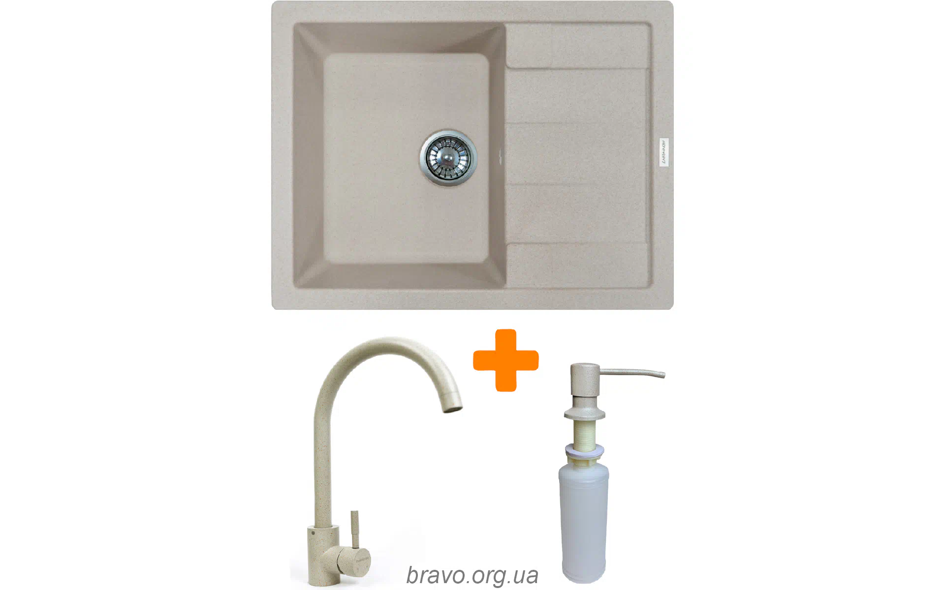 Кухонна мийка + змішувач + дозатор Adamant Anila Avena (182496900306), врізна Кухонна мийка + змішувач + дозатор Adamant Anila Avena (182496900306), врізна