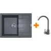 Кухонна мийка + змішувач Adamant Anila (182496910304), врізна, Grey