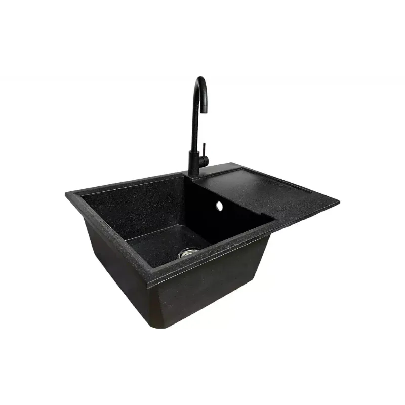 Pia de cozinha + misturador Adamant Horizon, Black (4824296104403)