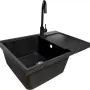 Pia de cozinha + misturador Adamant Horizon, Black (4824296104403)