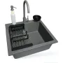 Fregadero de cocina + mezclador Adamant Univer, Grey (4824296106604)