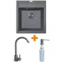 Fregadero de cocina + grifo + dispensador Adamant Brick, Grey (4824296209704)