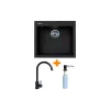 حوض المطبخ + صنبور + موزع Adamant Univer, Black (4824296902103)
