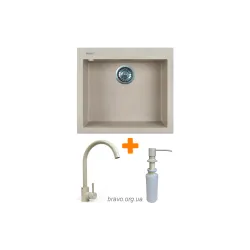 Кухонна мийка + змішувач + дозатор Adamant Univer Avena (4824296902106), врізна Кухонна мийка + змішувач + дозатор Adamant Univer Avena (4824296902106), врізна