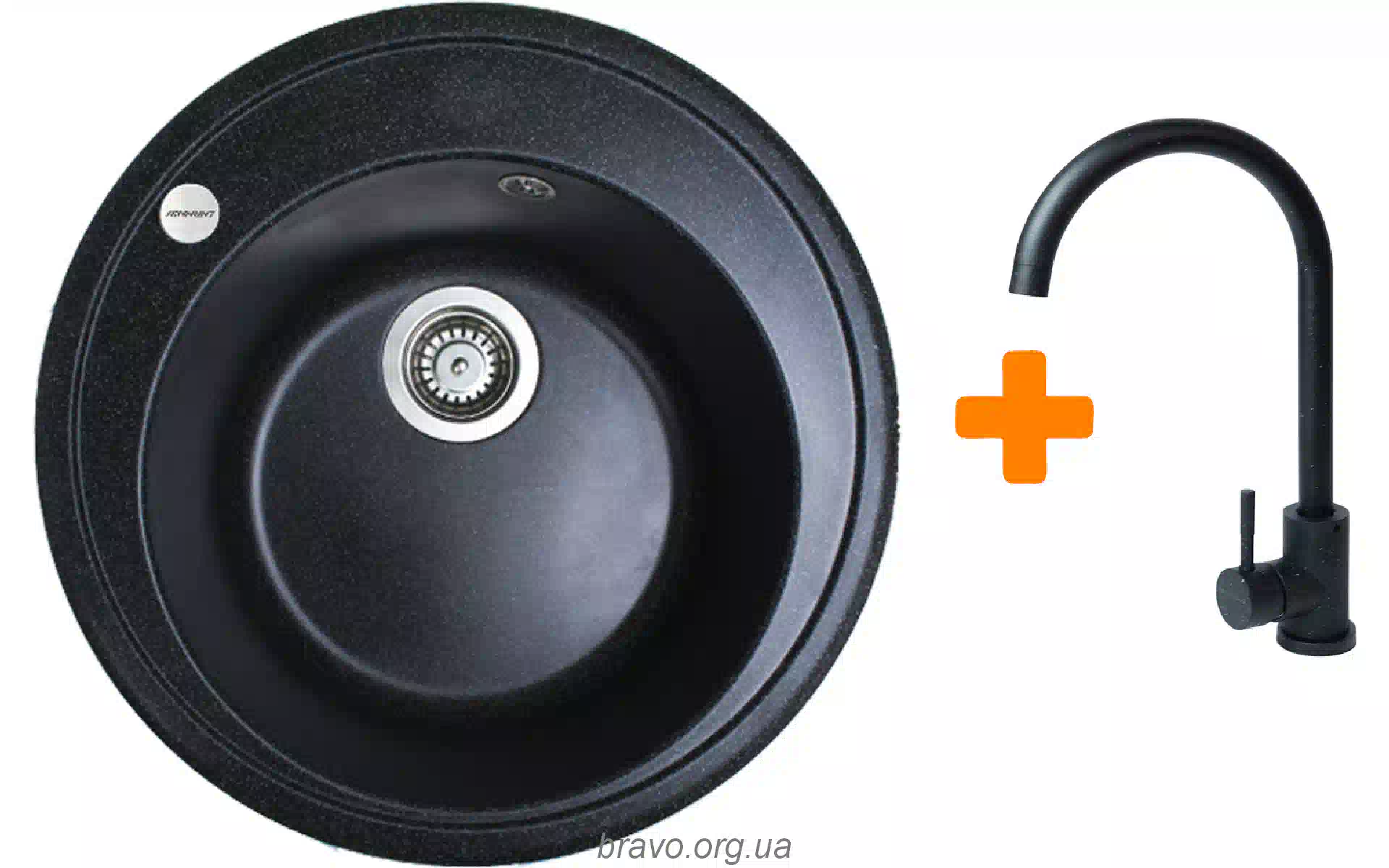 Kitchen sink + mixer Adamant Sun (4824296910103), Black Kitchen sink + mixer Adamant Sun (4824296910103), Black
