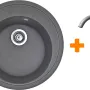 Kitchen sink + mixer Adamant Sun (4824296910104), Grey