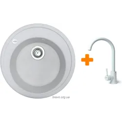 Кухонна мийка + змішувач Adamant Sun (4824296910110), врізна, Old Stone Кухонна мийка + змішувач Adamant Sun (4824296910110), врізна, Old Stone