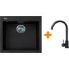Кухненска мивка + смесител Adamant Univer, Black (4824296912103)