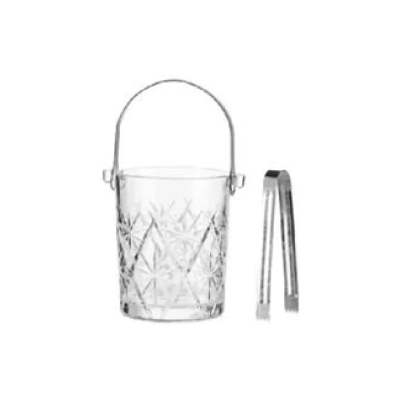 Balde de gelo com pinça Ardesto Alba, Transparent (AR5044)