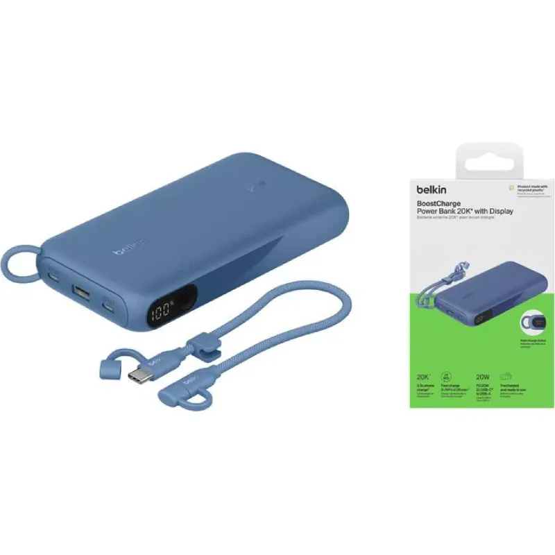 Powerbank Belkin 20000 mAh, Blue (BPB028HQBL)
