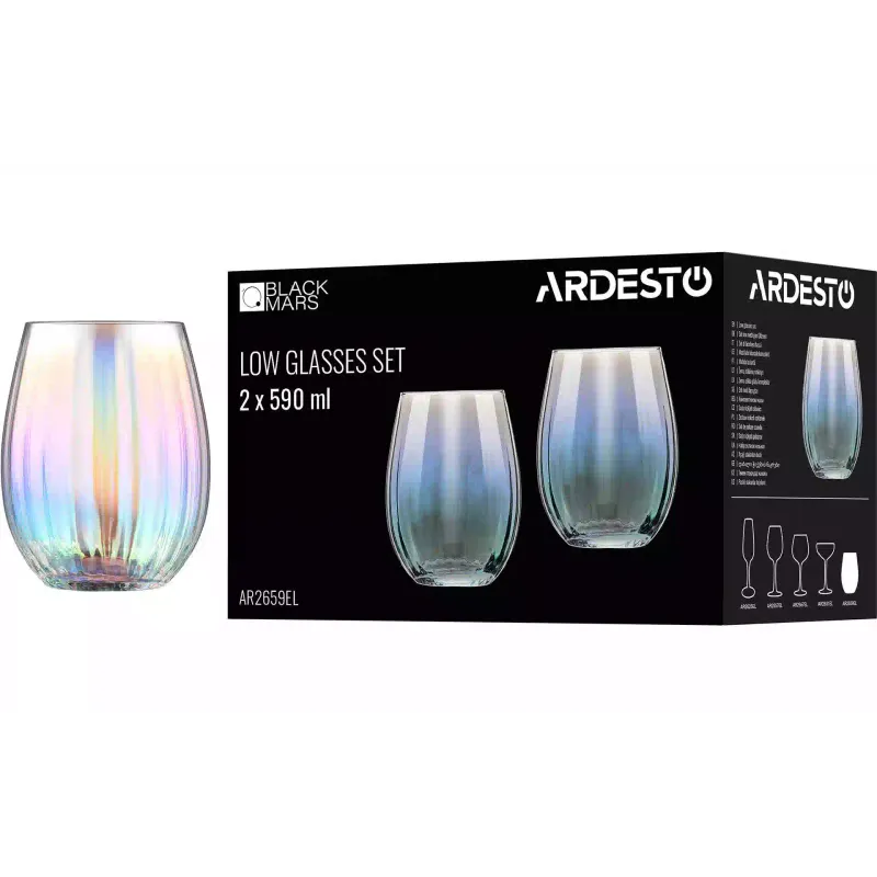 O copo está baixo Ardesto Black Mars Zenith, Transparent (AR2659EL)