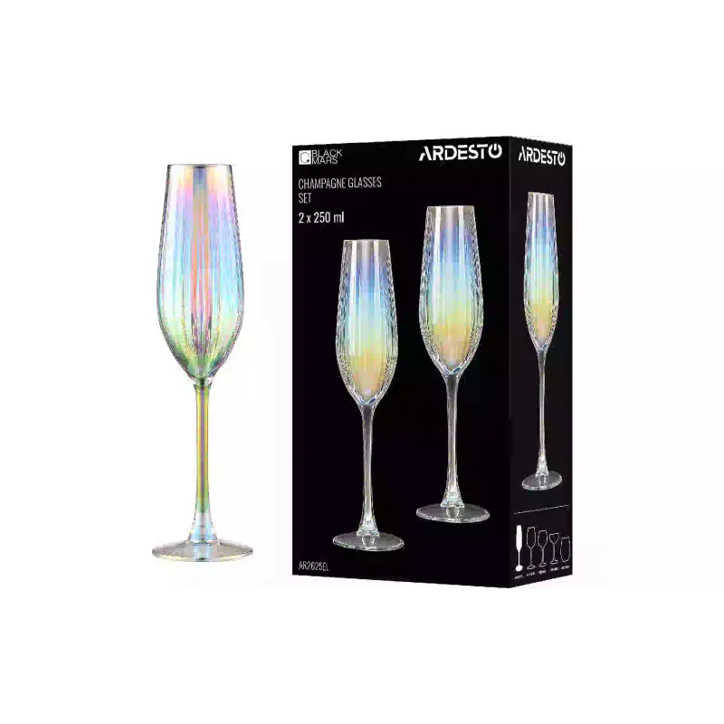 Taça de champanhe Ardesto Black Mars Zenith, Transparent (AR2625EL)