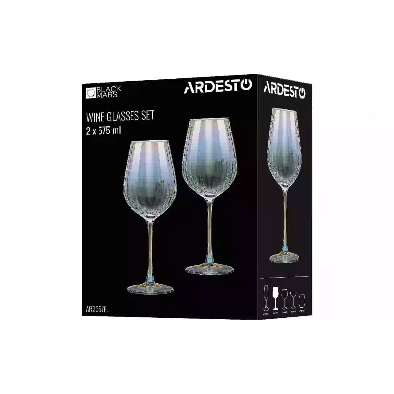Κρασοπότηρο Ardesto Black Mars Zenith, Transparent (AR2657EL)