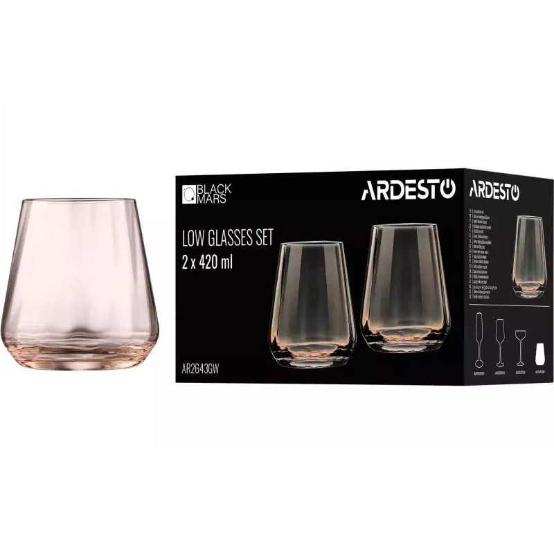El cristal está bajo Ardesto Black Mars Altair, Gold (AR2643GW)
