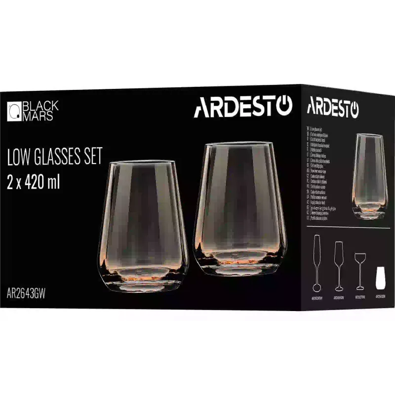 El cristal está bajo Ardesto Black Mars Altair, Gold (AR2643GW)