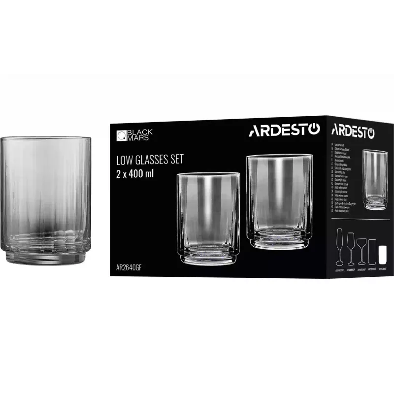 El cristal está bajo Ardesto Black Mars Alcor, Grey (AR2640GF)