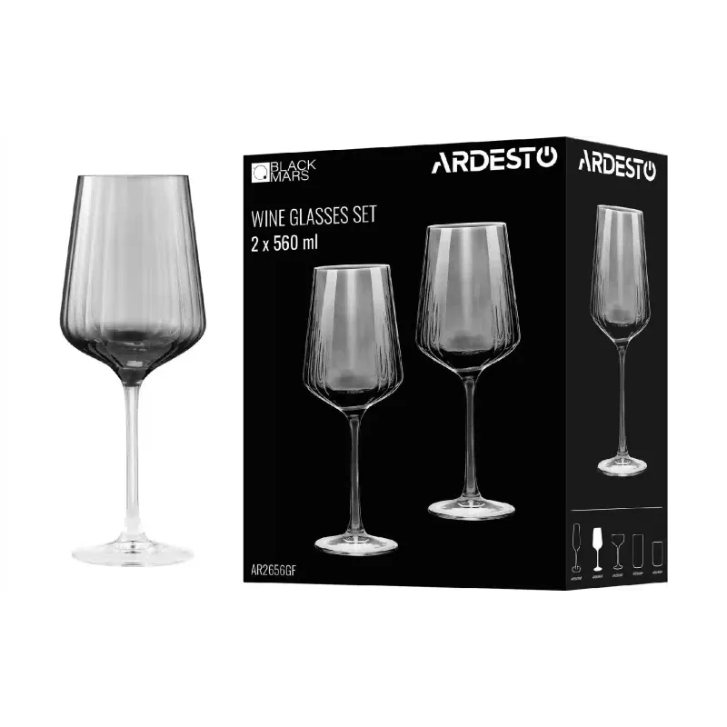 Weinglas Ardesto Black Mars Alcor, Grey (AR2656GF)