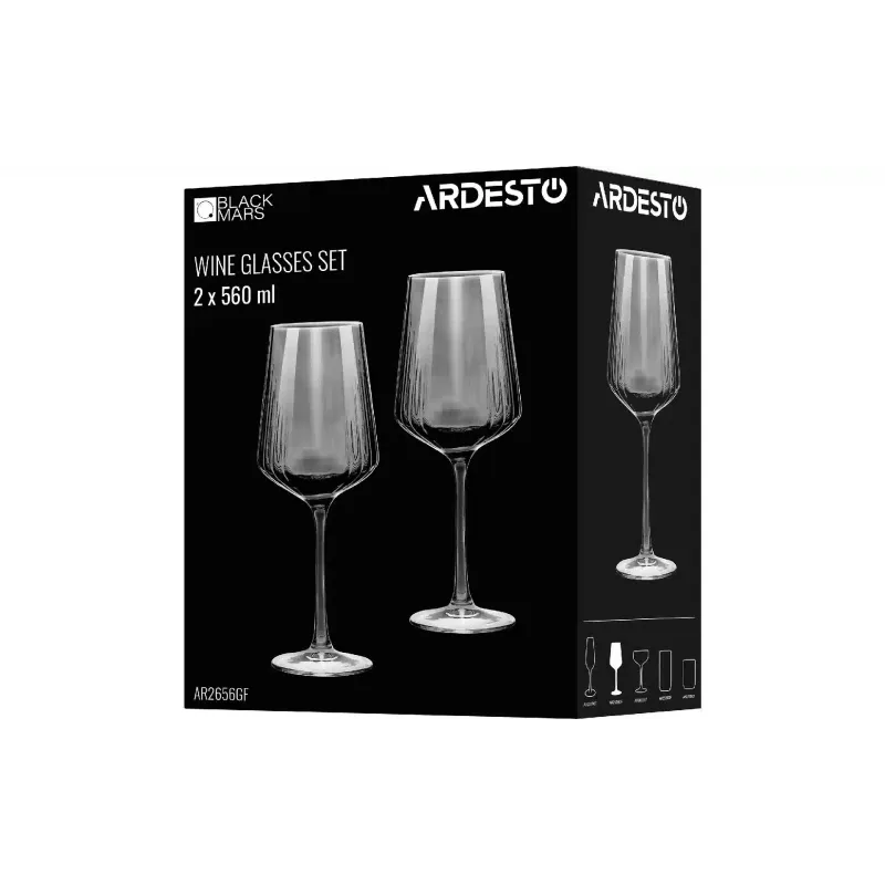 Weinglas Ardesto Black Mars Alcor, Grey (AR2656GF)