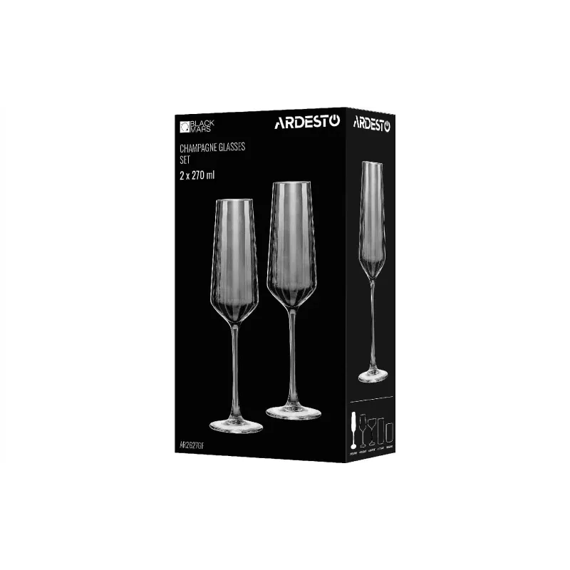 Taça de champanhe Ardesto Black Mars Alcor, Grey (AR2627GF)