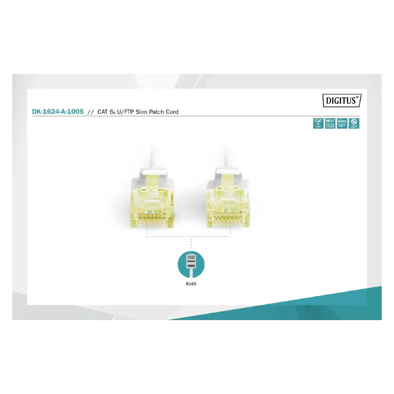 Cable de conexión Digitus, Gray (DK-1624-A-100S)