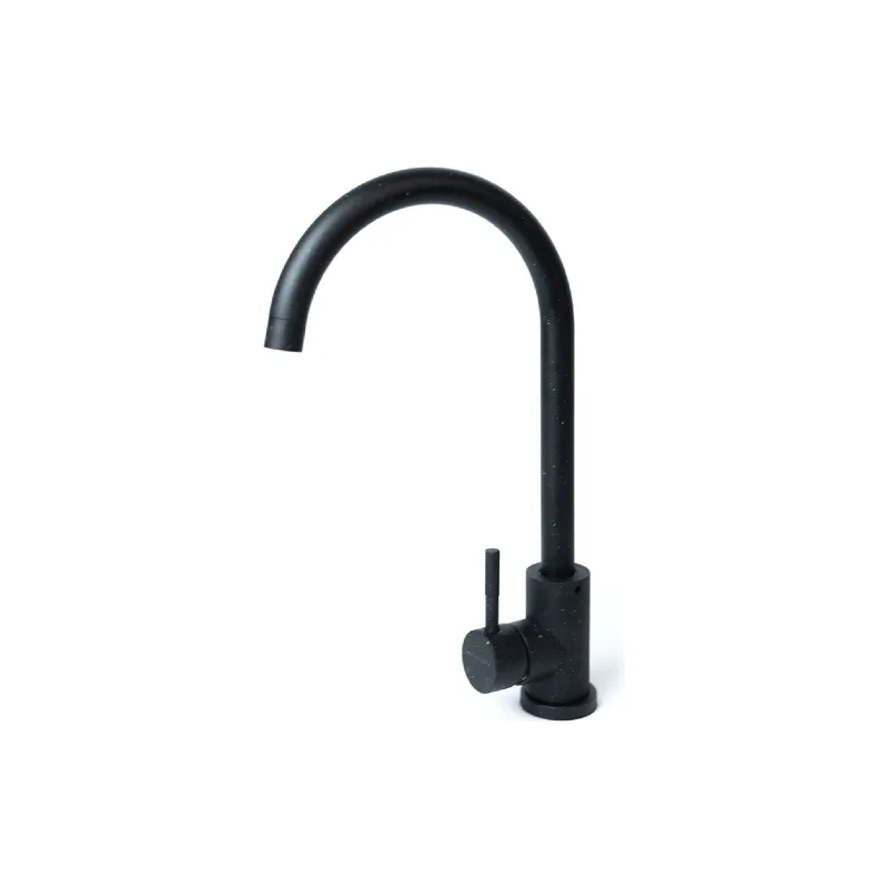 Νιπτήρας κουζίνας + βρύση + διανομέας Adamant Minimal, Black (1824296902303)