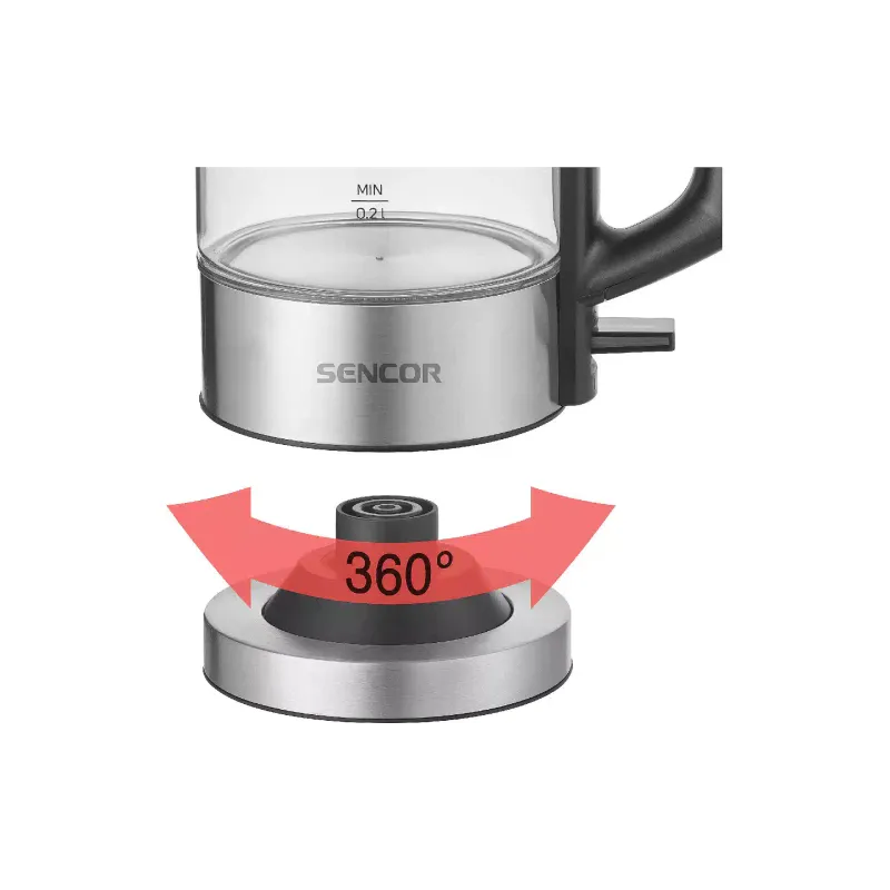 Електрочайник Sencor (SWK160SS), 500 мл, Stainless steel