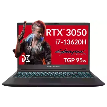 Φορητός υπολογιστής Dream Machines, Black (RG3050-15UA77)