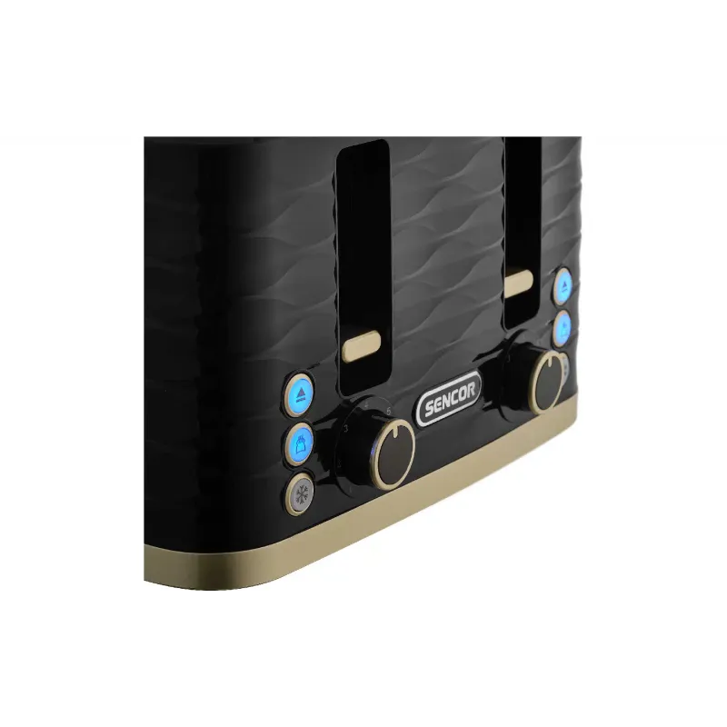 Тостер Sencor (STS7551BK-EUE3), 1600 Вт, Black/Gold