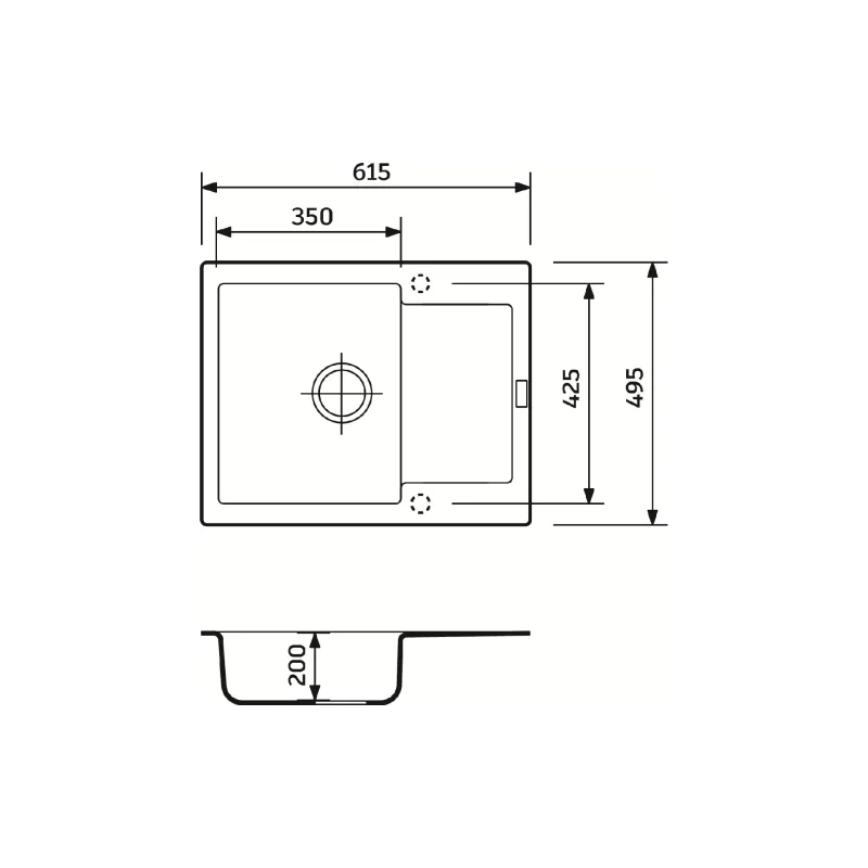 Konyhai mosogató + csaptelep Adamant Minimal, Grey (1824296912304)