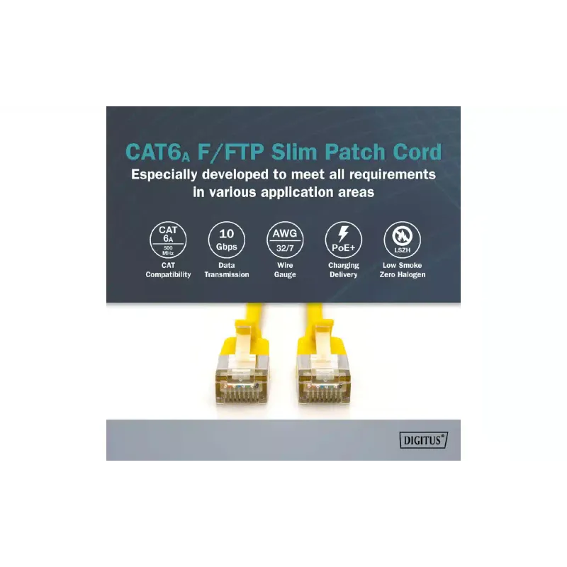 Cabo de remendo Digitus, Yellow (DK-1632-A-003S-Y)