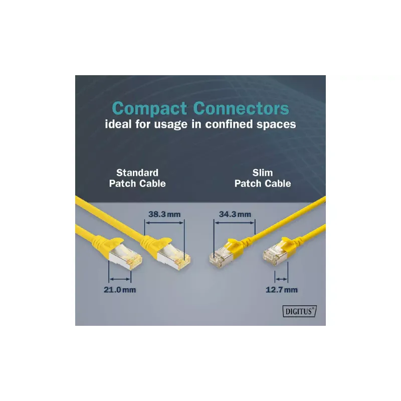 Cable de conexión Digitus, Yellow (DK-1632-A-020S-Y)