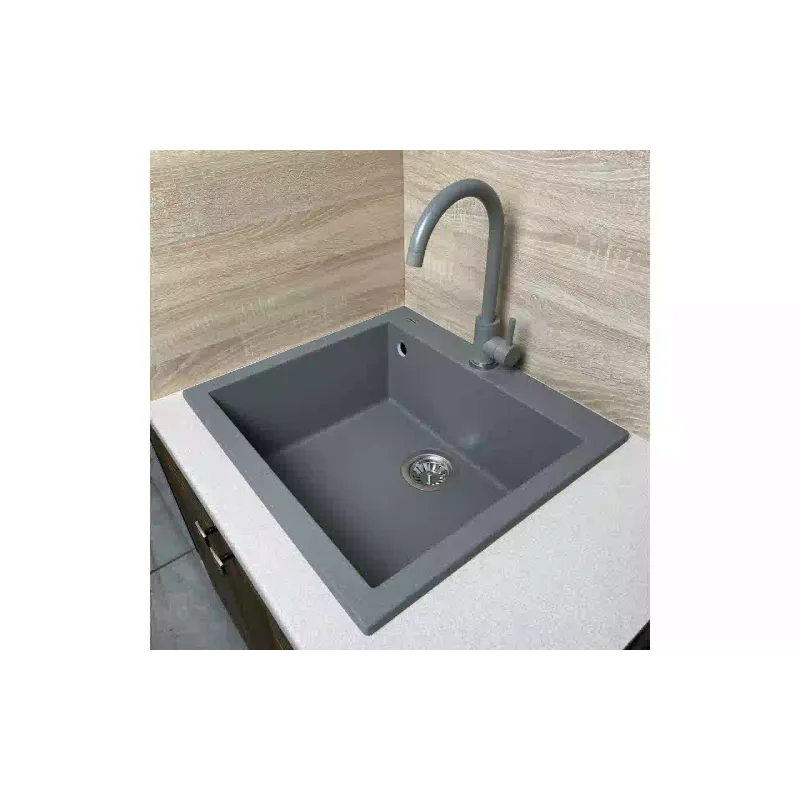 حوض المطبخ + الخلاط Adamant Univer, Grey (4824296912104)