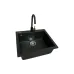 Кухонна мийка + змішувач Adamant Univer (4824296106603), врізна, Black