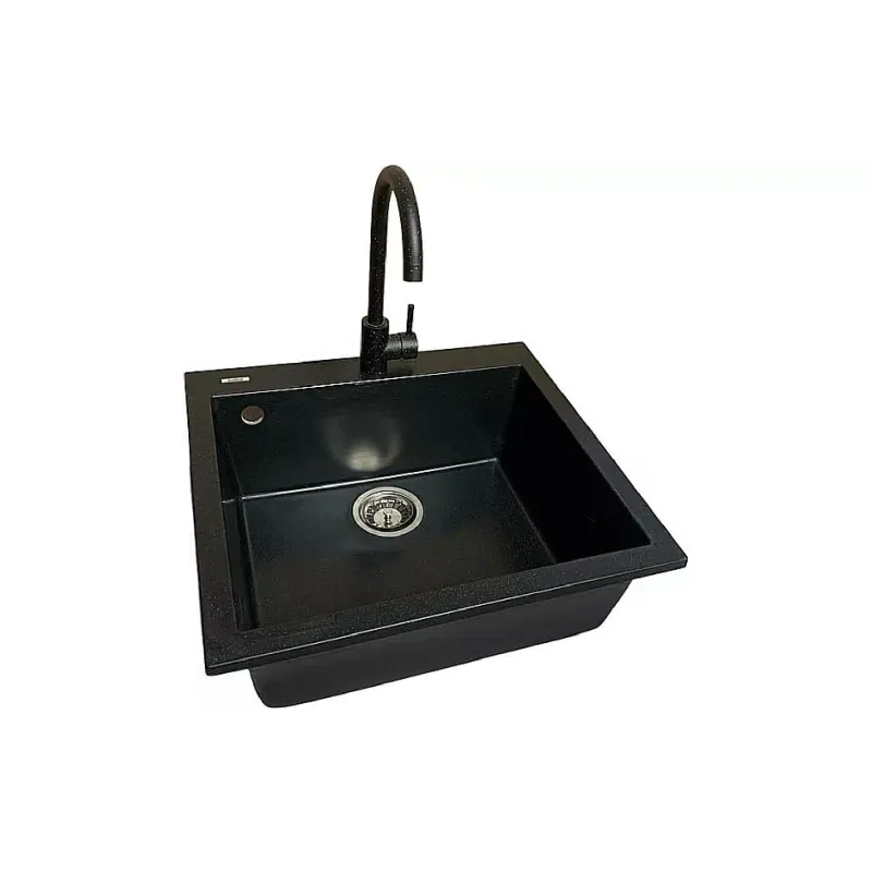 حوض المطبخ + الخلاط Adamant Univer, Black (4824296106603)